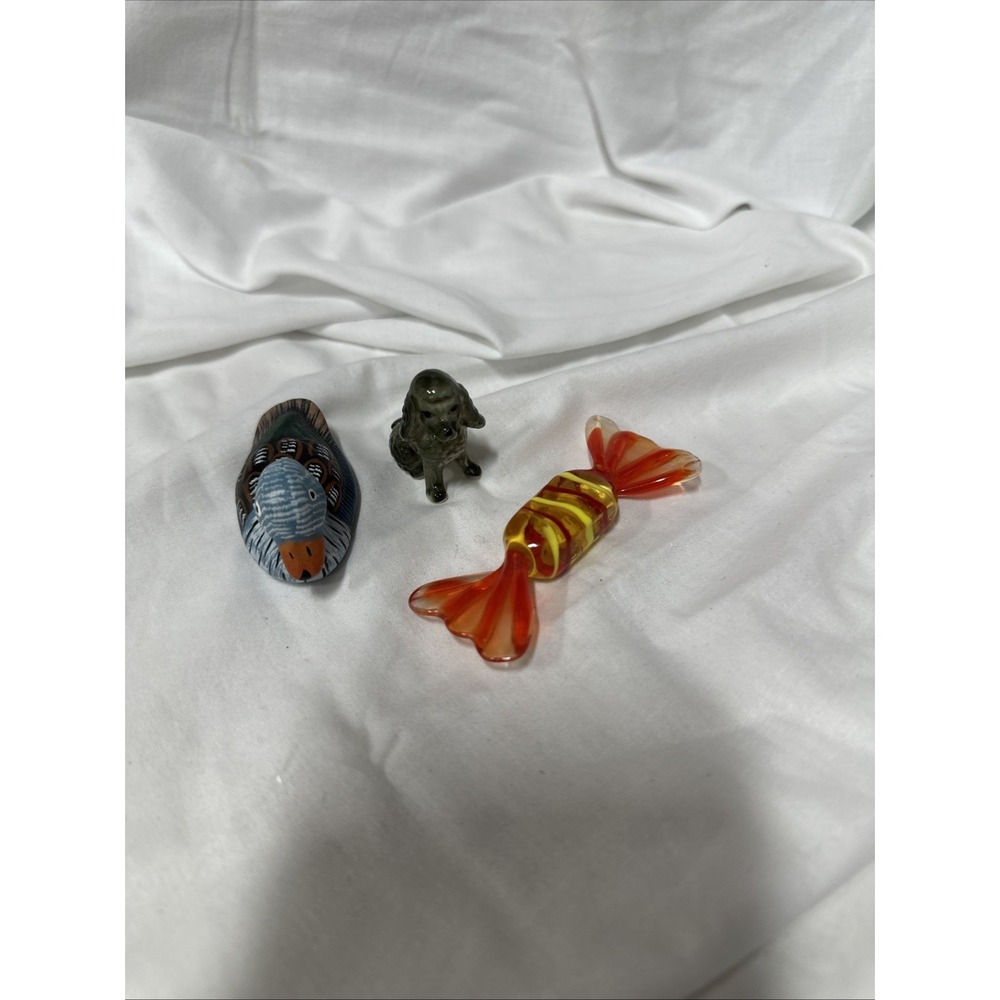 Set‎ Of 3 Trinkets Dog,duck And Candy